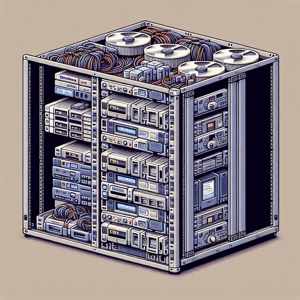 Can I mount a tape backup system in a server rack?